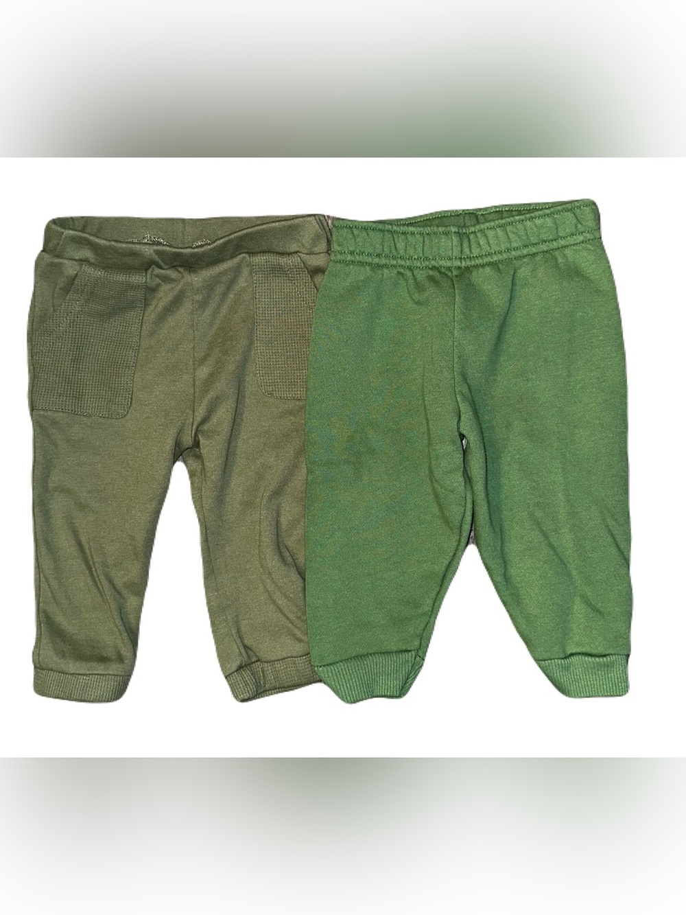 Garanimals & Baby Essentials Olive & Green Pull-On Joggers - 2 Pack 6-9m